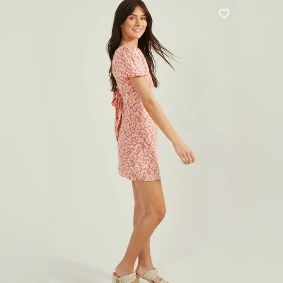 NWT Altar’d State Bellamy Floral Dress Coral - Picture 2 of 6